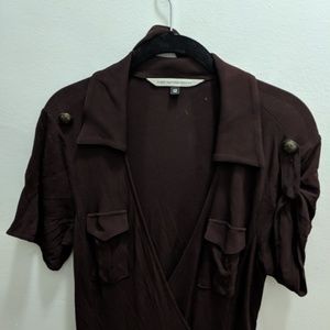 Diane Von Furstenberg vintage brown wrap dress